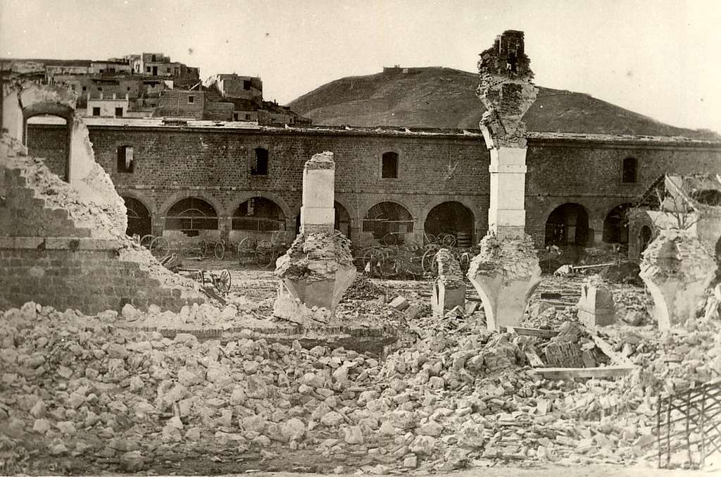 Destruction after he siege of Cartagena