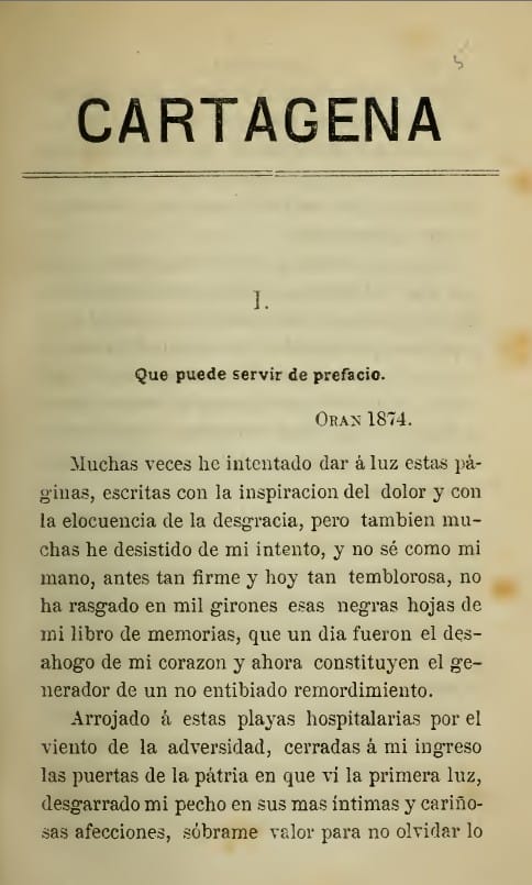 Cartagena - Recuerdos Cantonales - Saturnino Ximenez