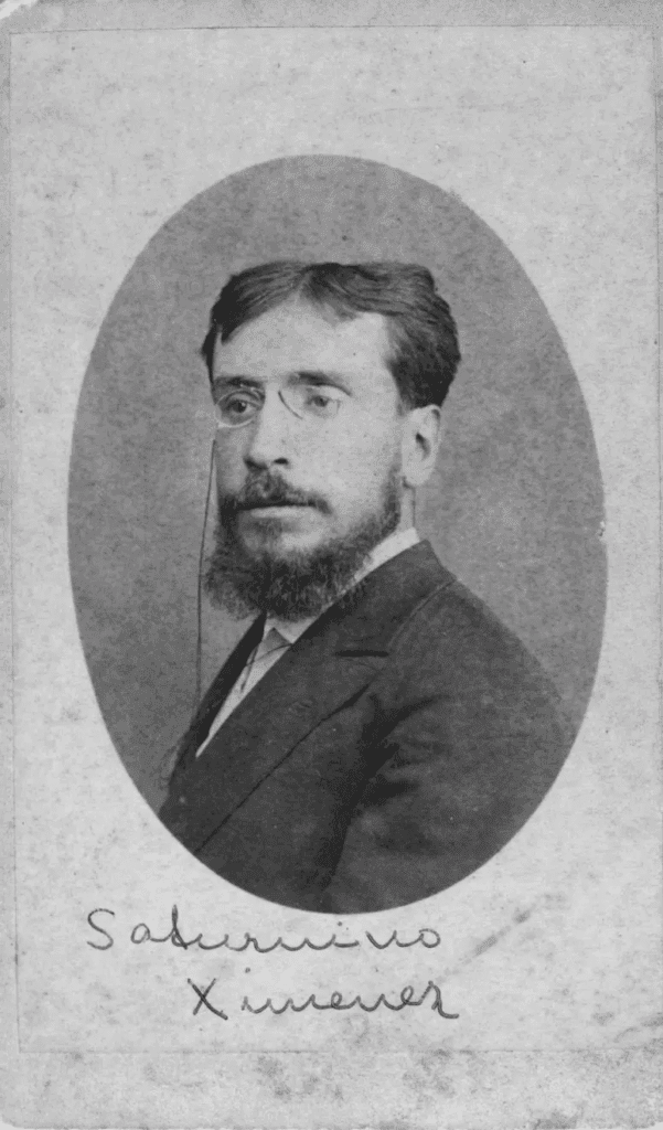 Signature card of Saturnino Ximenez