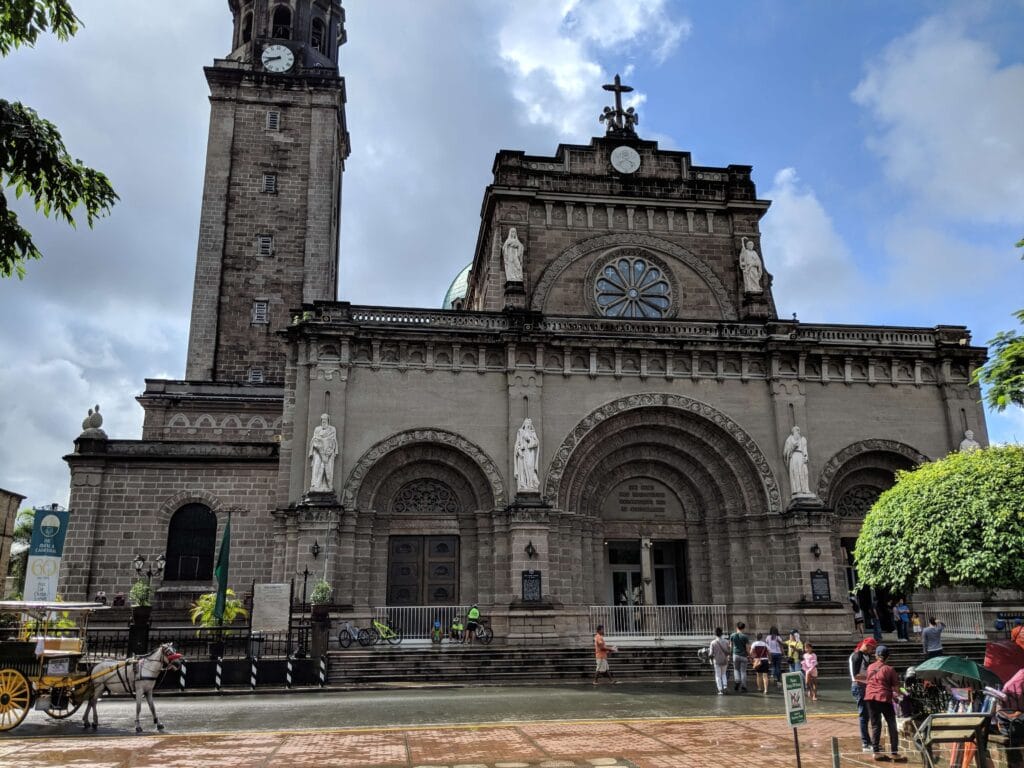 Manila Cathedral in Intramuros reflecting religious and political authority in colonial Philippines