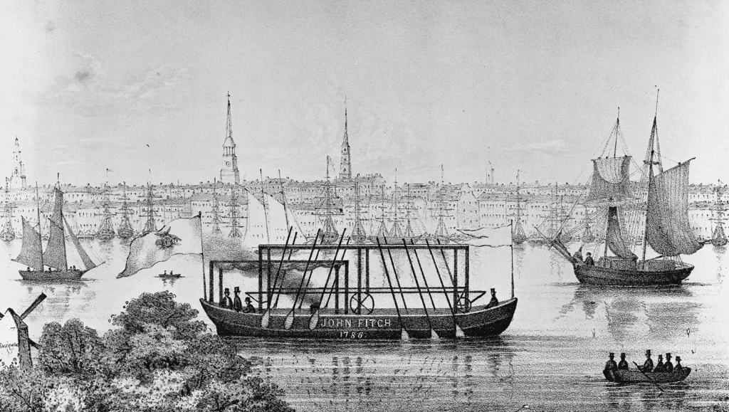 Sailing merchant ships depicting the global trade routes that brought ice to the Philippines.
