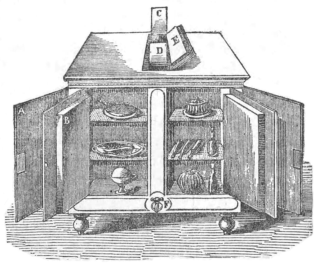 Ice box representing the luxury storage used by Manila’s elite.